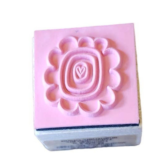 Love Flower Valentines Studio G Pink Light Wood Mounted Rubber Stamp Hampton Art - Picture 8 of 8